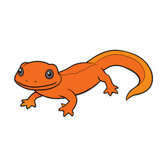 vector illustration of a cartoon chameleon