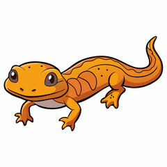 vector illustration of a cartoon lizard