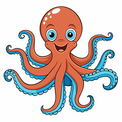 octopus cartoon illustration © MAZID