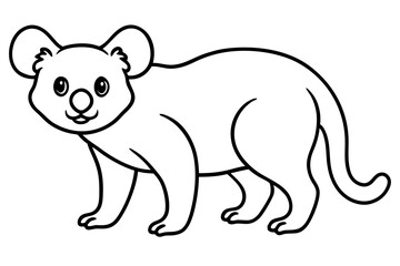 Simple Koala Vector Sketch