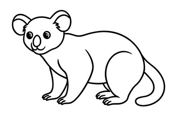 Simple Koala Vector Sketch