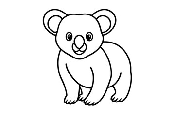 Simple Koala Vector Sketch