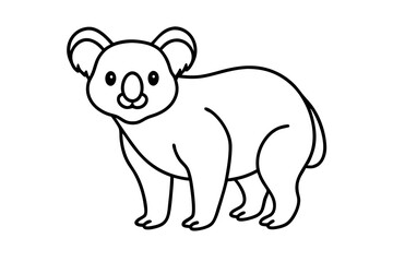 Simple Koala Vector Sketch