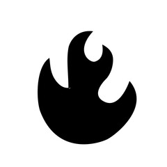 Silhouettes of Fire flame. Fire icons isolated on white background. Vector fire icons. Vintage hipster fire flame logo, label, badge. Vector illustration.