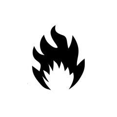 Silhouettes of Fire flame. Fire icons isolated on white background. Vector fire icons. Vintage hipster fire flame logo, label, badge. Vector illustration.