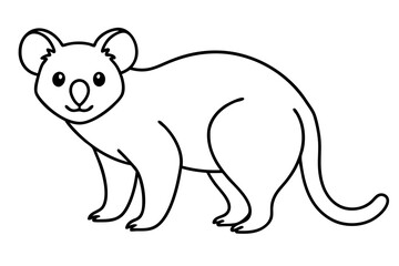 Simple Koala Vector Sketch