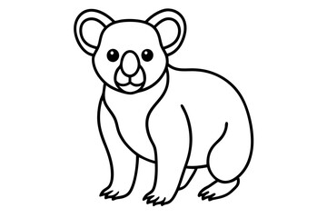 Simple Koala Vector Sketch