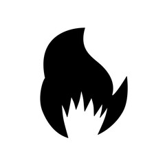 Silhouettes of Fire flame. Fire icons isolated on white background. Vector fire icons. Vintage hipster fire flame logo, label, badge. Vector illustration.