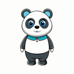 panda, bear, animal, cartoon, baby, illustration, cute, vector, zoo, character, fun, wild, mammal, bamboo, teddy, nature, wildlife, art, china, drawing, smile, animals, black, toy, icon