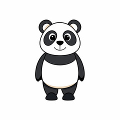 panda, animal, bear, cartoon, illustration, vector, cute, baby, zoo, character, bamboo, fun, china, toy, wild, art, teddy, dog, nature, mammal, wildlife, smile, drawing, animals, black
