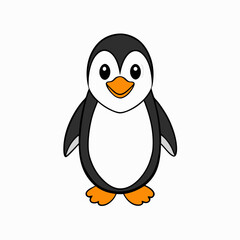 penguin cartoon isolated on white
