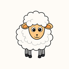 vector illustration of sheep