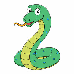 vector illustration of a cartoon snake