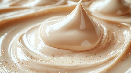 Creamy cosmetic texture swirls