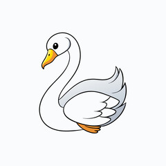 duck on white
