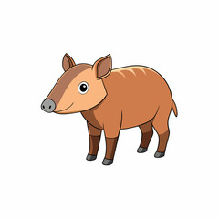 vector illustration of a cartoon fox