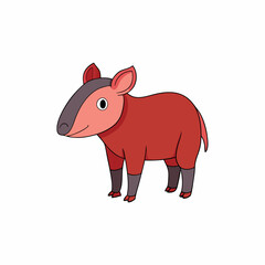 pig, animal, cartoon, illustration, pink, piggy, vector, mammal, rhino, isolated, bank, farm, wild, rhinoceros, coin, zoo, pork, hippo, cute, white, art, swine, wildlife, savings, nature