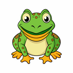 frog on white background