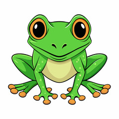 green frog cartoon