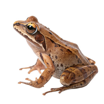 Single Coqui Frog Isolated on a Transparent Background