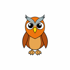 owl, bird, cartoon, animal, vector, illustration, cute, nature, eyes, design, character, art, wise, brown, beak, wing, feather, wild, night, drawing, wildlife, funny, fun, branch, icon