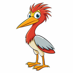 vector illustration of a stork