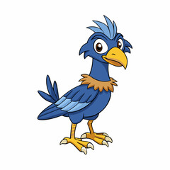 blue bird isolated on white