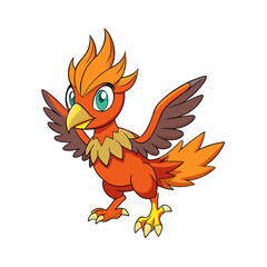 bird with a red heart