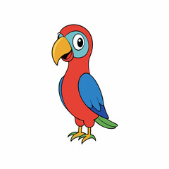 Fototapeta premium parrot on white background