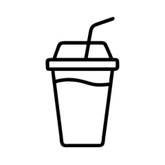Takeaway Drink with Straw Icon Design