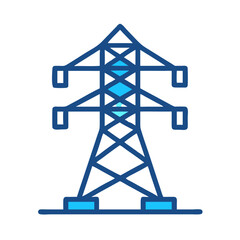 Transmission Power Tower Icon Design