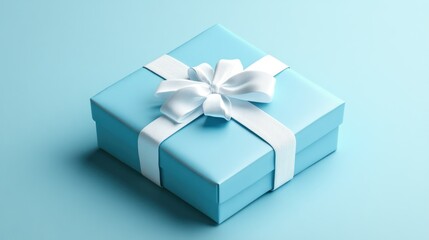 Fototapeta premium Present, carefully wrapped, sits neatly, promising joy, celebration, special moment, ready for giving.