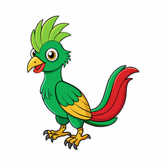 cartoon parrot on white background