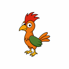 rooster isolated on white background