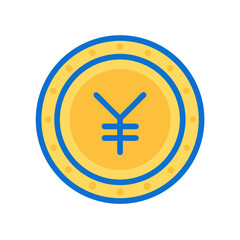 Obraz premium Yen Currency Coin Symbol Icon Design