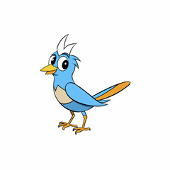 blue bird on a white background