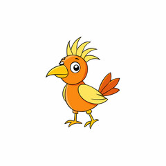 yellow bird with a flower