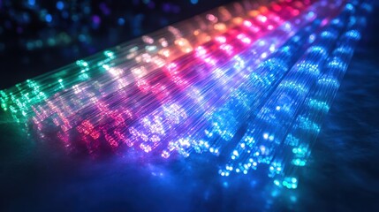 Obraz premium Colorful Optical Fiber Light Display