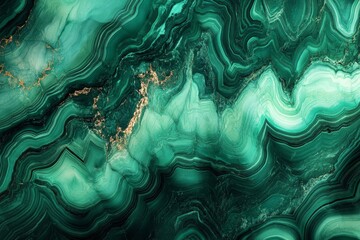 Intricate swirls of deep teal and jade green stone.