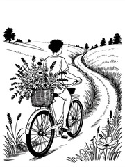 silhouette of a cyclist 