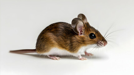 Brown And White Mouse Profile View