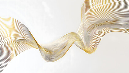 Elegant abstract lines flow gracefully across soft background creating sense of movement and harmony. golden hues add touch of sophistication to this artistic representation