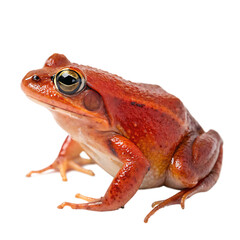 Fototapeta premium Single Tomato Frog Isolated on a Transparent Background