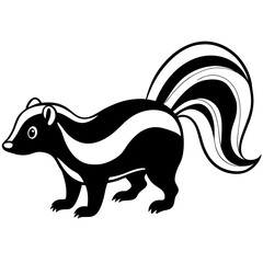 Skunk Outline Illustration