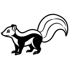 Skunk Outline Illustration