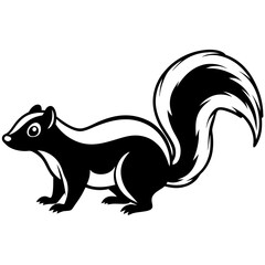 Skunk Outline Illustration