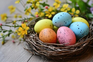 Obraz premium Easter celebration. AI generated illustration.