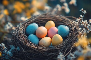 Obraz premium Easter celebration. AI generated illustration.