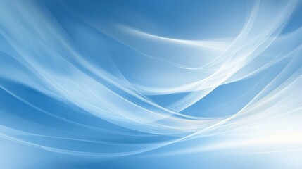 Fototapeta premium Abstract Blue and White Flowing Design