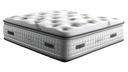 Hybrid orthopedic mattress, deep sleep support, breathable white bedding for luxury bedrooms